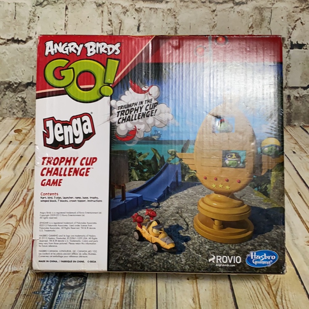 Rare Hasbro Gaming Angry Birds Go! Jenga Trophy Cup Challenge Game actio… - Picture 2 of 8